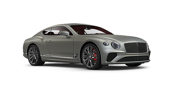 Bentley Monaco Bentley GT Speed coupe in Extreme Silver paint front 34