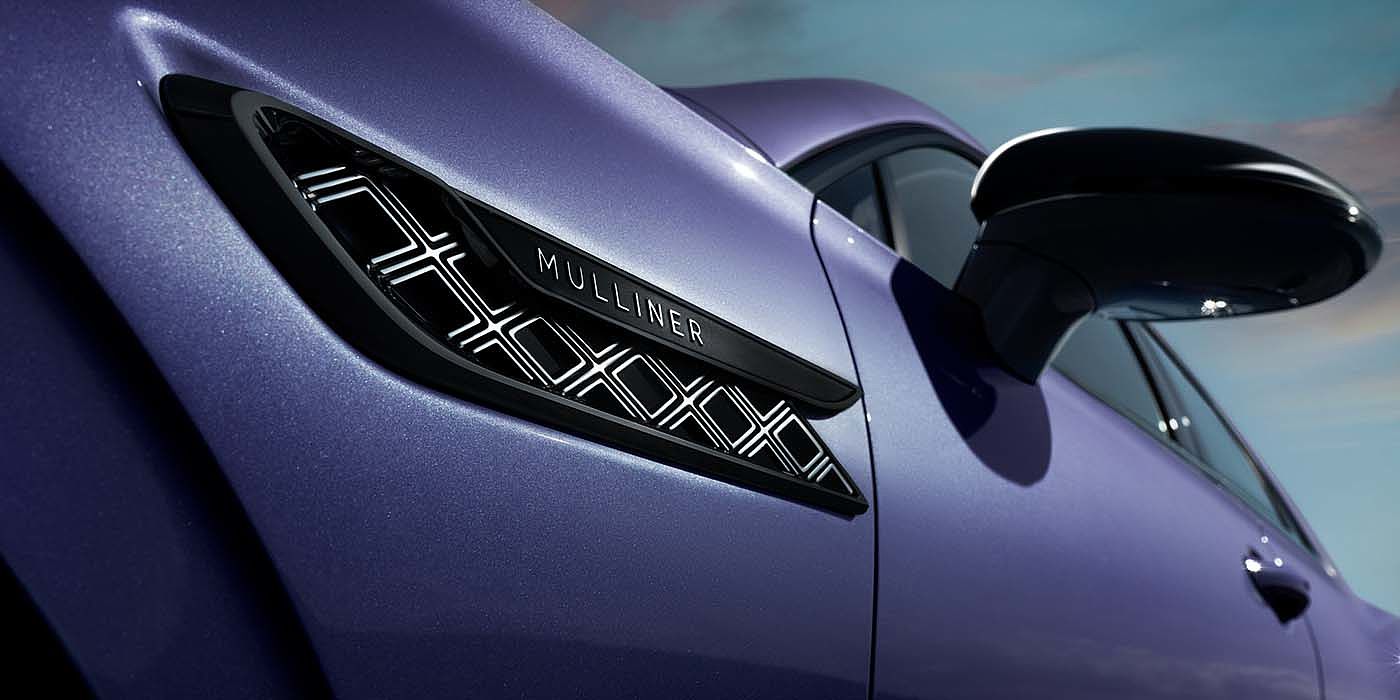 Bentley Monaco Bentley Flying Spur Mulliner in Tanzanite Purple paint with Blackline Specification wing vent