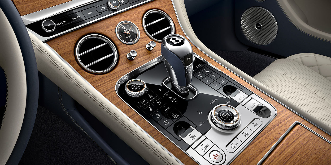 Bentley Monaco Bentley Continental GTC Azure convertible front interior console detail