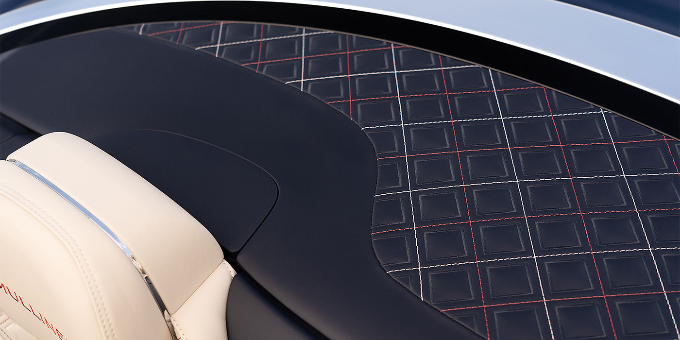 Bentley Monaco Bentley Continental GTC Mulliner convertible seat and cross stitched tonneau cover